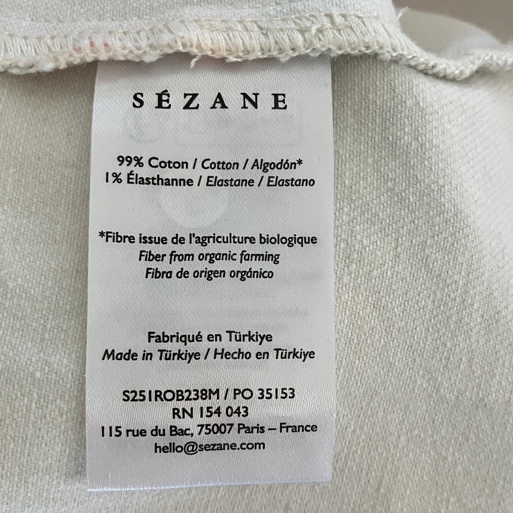 SÉZANE ADRIA Floral Sleeveless Dress w/ Pockets Cotton Denim Past Season Size 4 - Picture 9 of 9